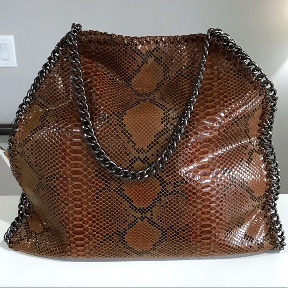 1. Left! Snakeskin Print Vegan Leather Bag - Picture 5 of 8